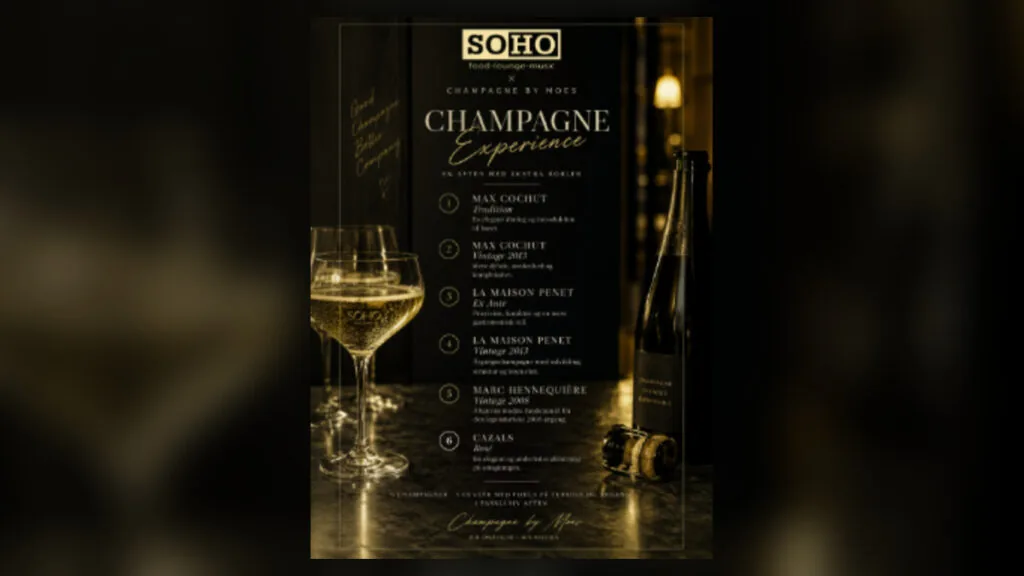 Champagne Experience med Champagne by Moes X SOHO Holbæk
