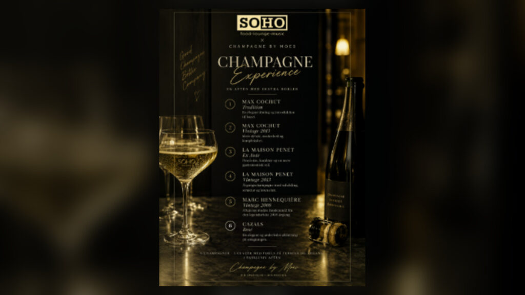 Champagne Experience med Champagne by Moes X SOHO Holbæk